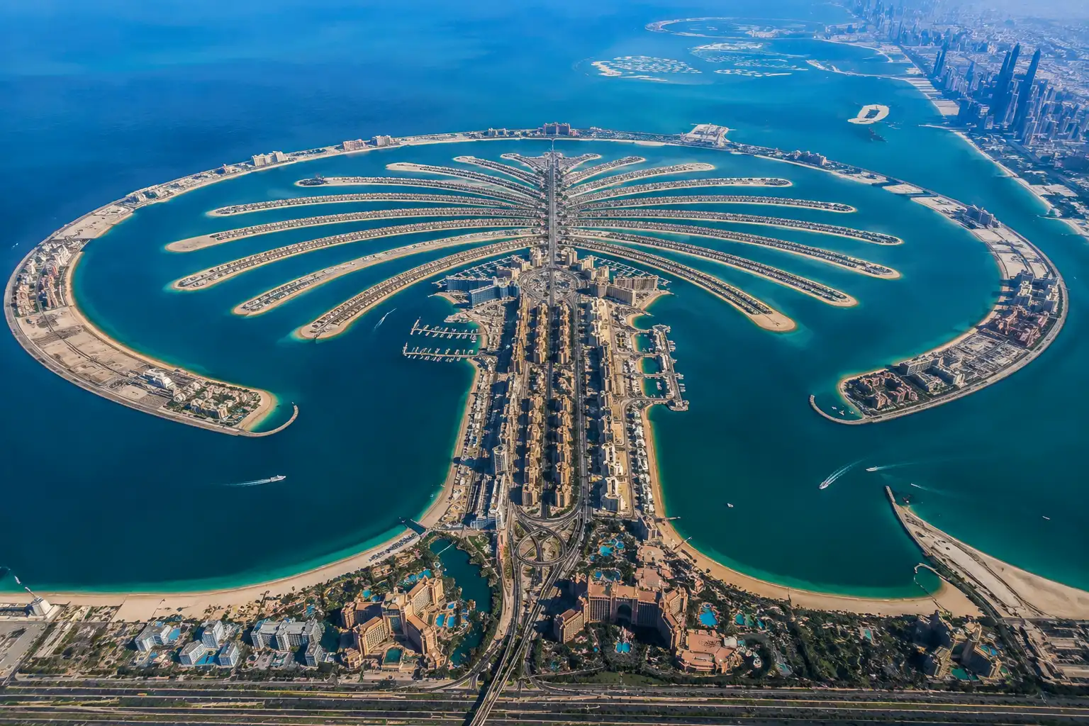 Aerial view of Palm Jumeirah